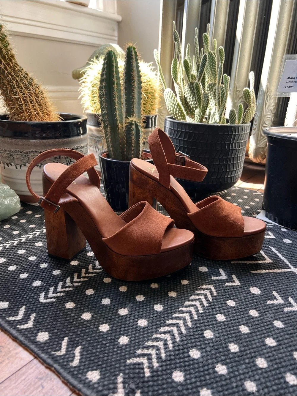 Lulus Platform Wooden Block Heels